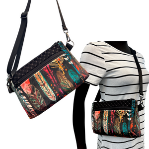 SALE Hip Bag Abstrct Feather