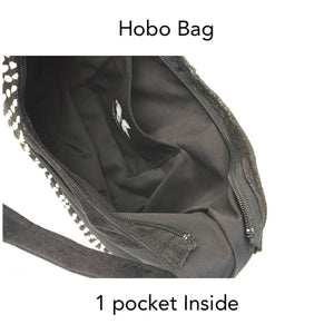 SALE Hobo Black Brown Grey Circles