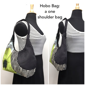 SALE Hobo Black Brown Grey Circles