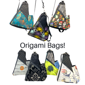 SALE Origami Bag - Black Cat Magic