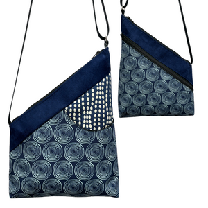 Festival Bag Dark Blue Circles