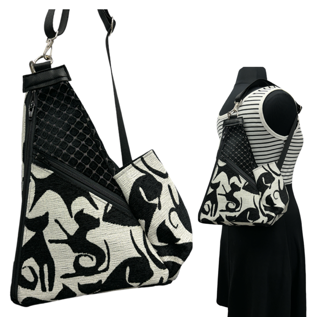 SALE Origami Bag - Black Cat Magic