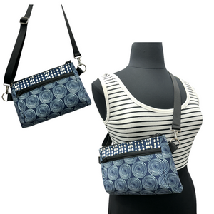 SALE Hip Bag - Dark Blue Circles