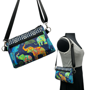 Hip Bag Elephants on Blue