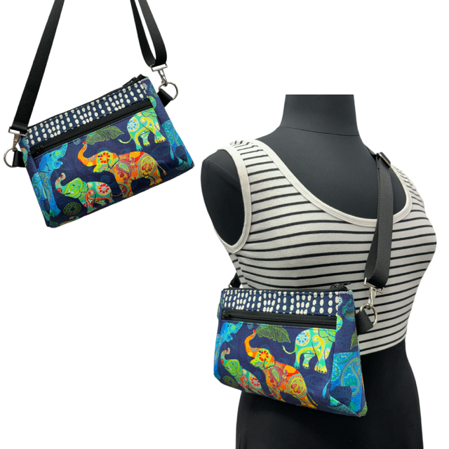 Hip Bag Elephants on Blue