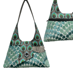 Joyful Tote Peacock Grey/Green Teal