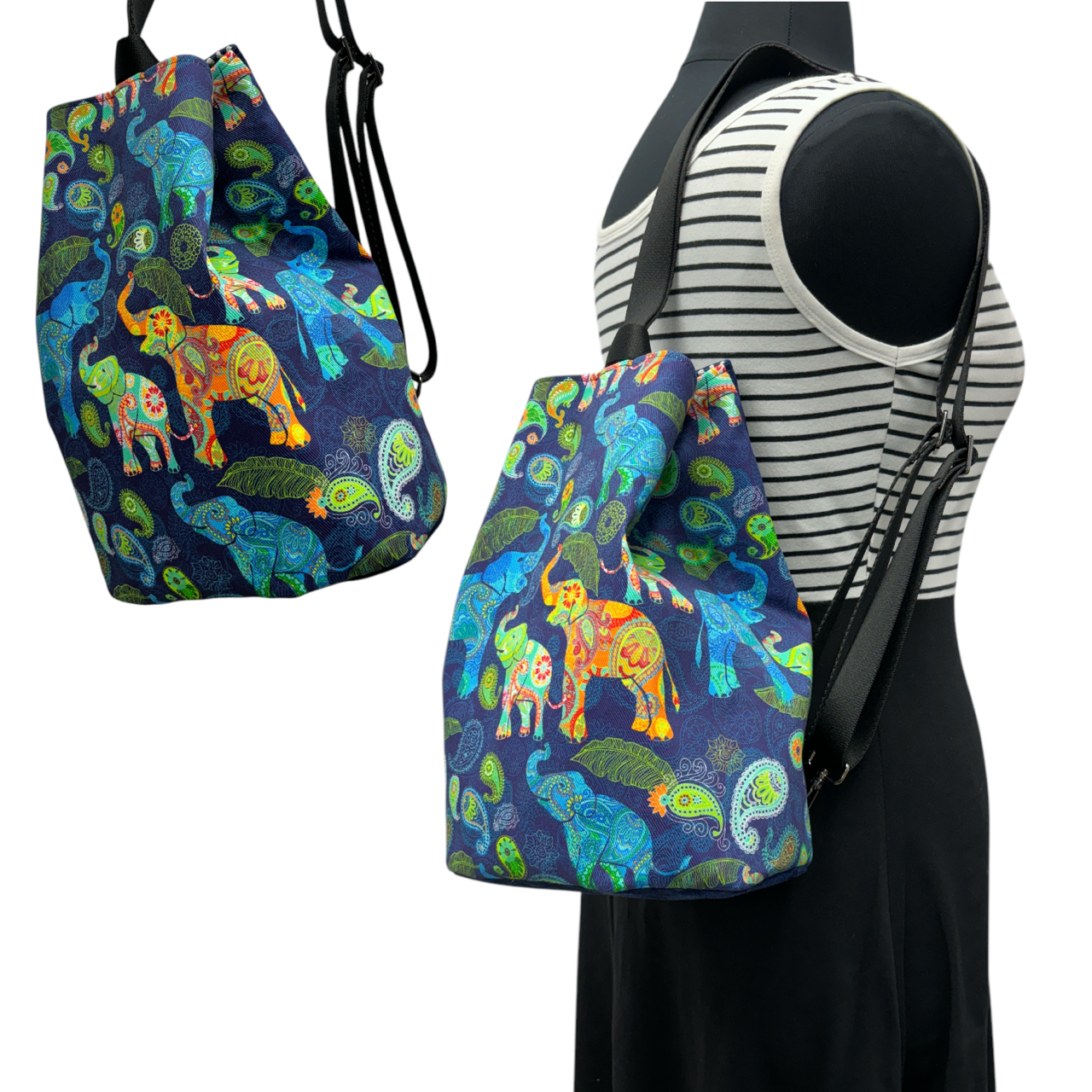 Sedona Bag Elephants on Blue