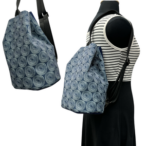 SALE Sedona Bag - Dark Blue Circles