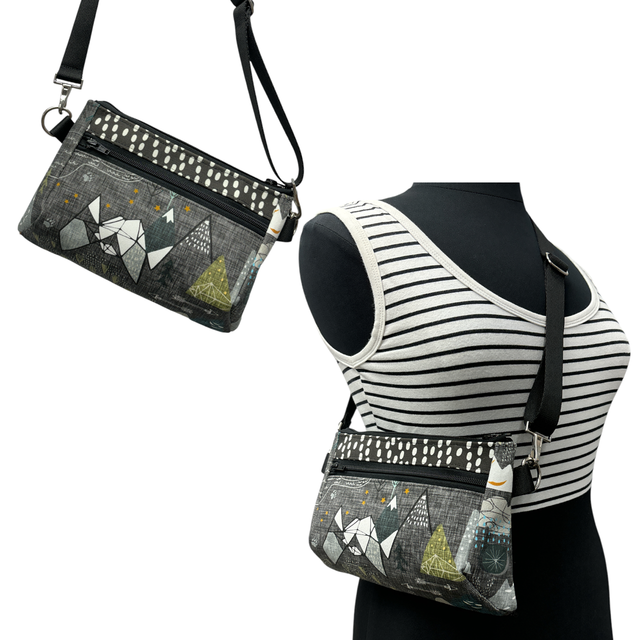 Hip Bag Grey/Black Mountains