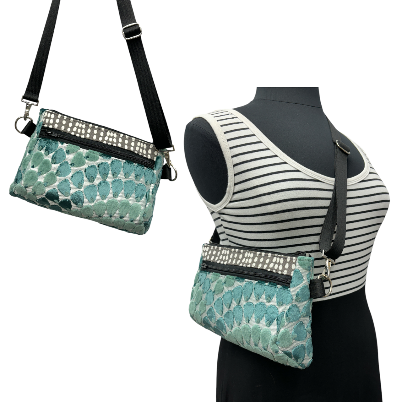 SALE Hip Bag Peacock Teal Green