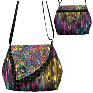 Tiger Lily Bag Multicolored Butterflies with Stained Glass