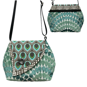 Tiger Lily Bag Teal/Grey Peacock