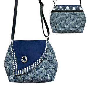 Tiger Lily Bag Dark Blue Circles