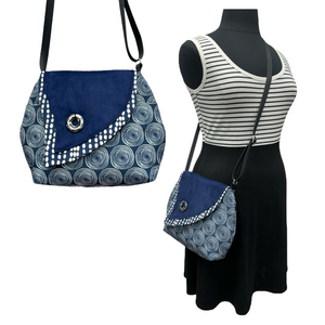 Tiger Lily Bag Dark Blue Circles