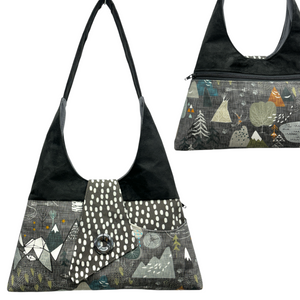 Joyful Tote Grey/Black Mountains