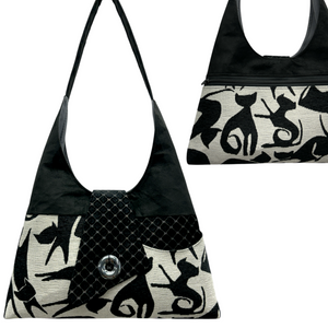 Joyful Tote Black/Light Grey Black Cat Magic