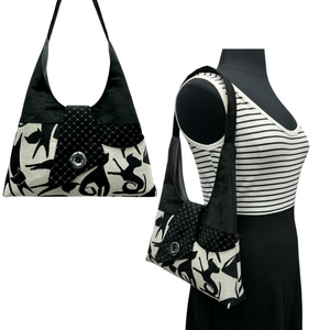 Joyful Tote Black/Light Grey Black Cat Magic