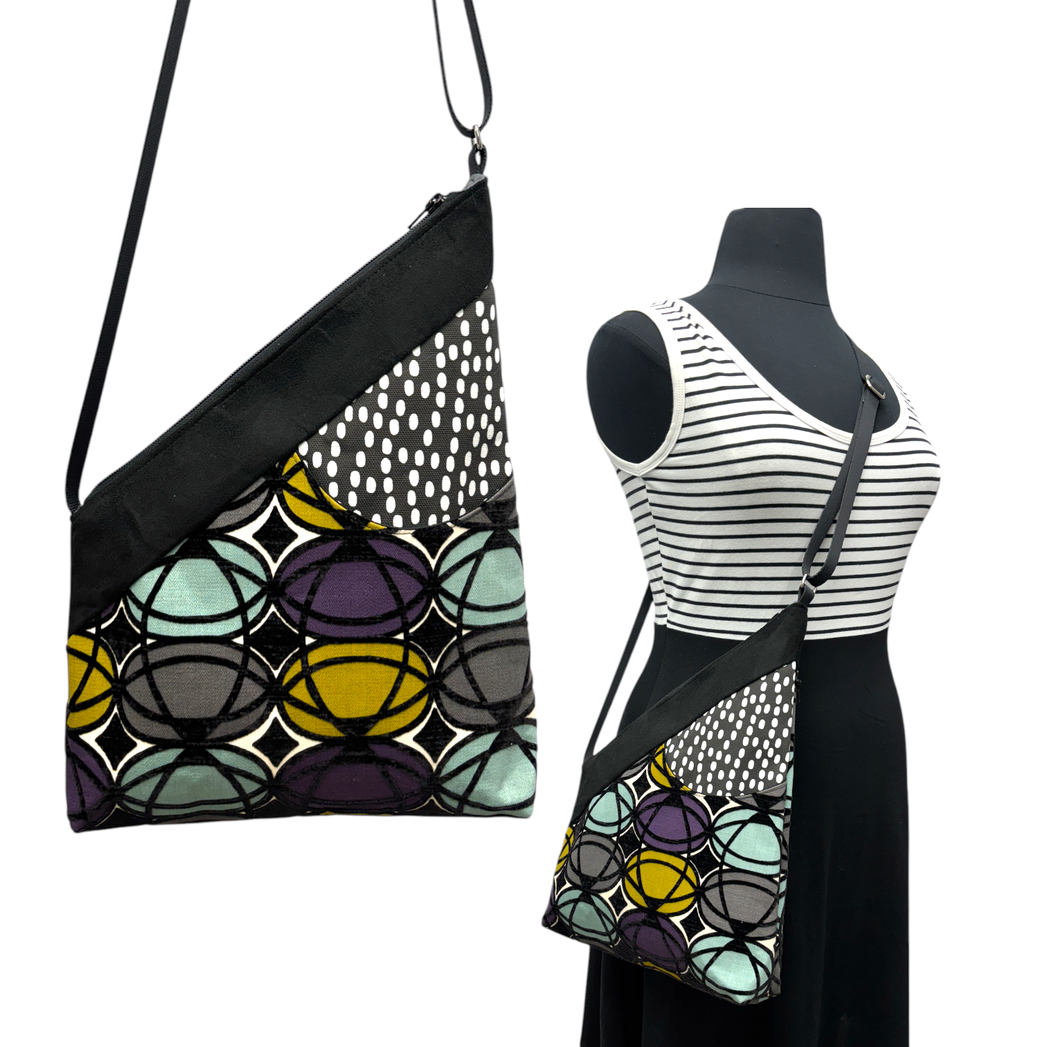 SALE Festival Bag Geometric Fabric