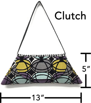 Evening Event Clutch Black Shiny Sexy with Chain detail