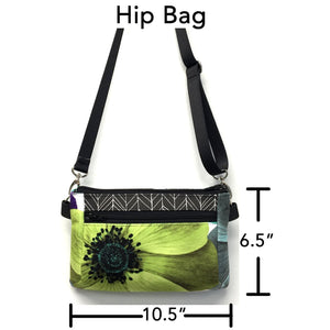 SALE Hip Bag - Jelly Belly Green with BLK/White Dots