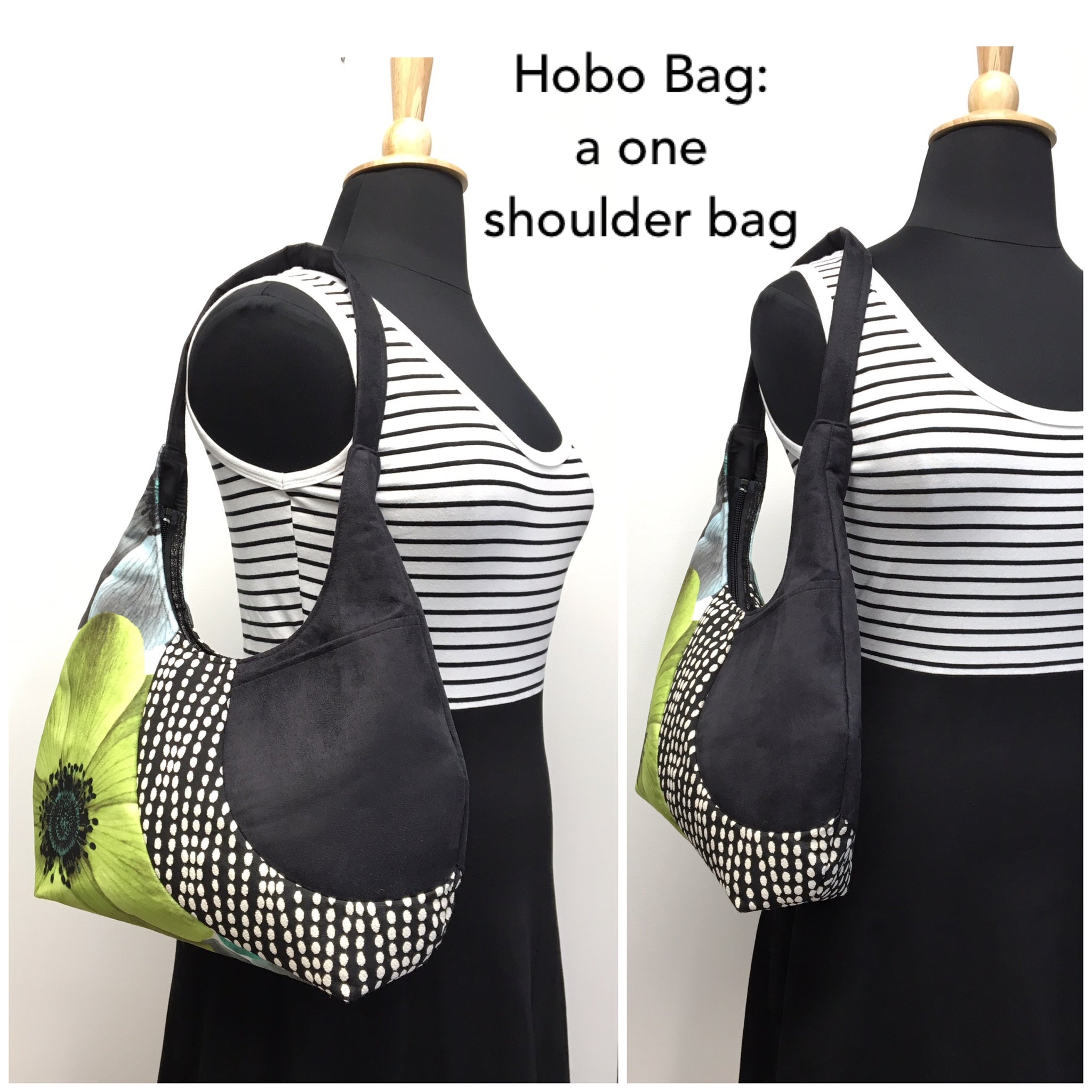How to sew a Hobo Bag + Make Hobo Bag Pattern from Scratch 